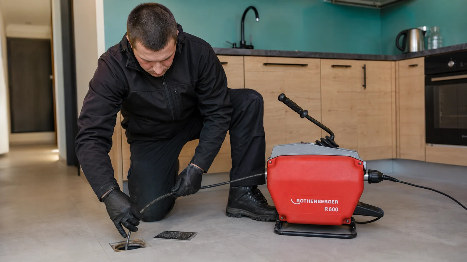 Rothenberger R600 для аварійної прочистки каналізації у Києві