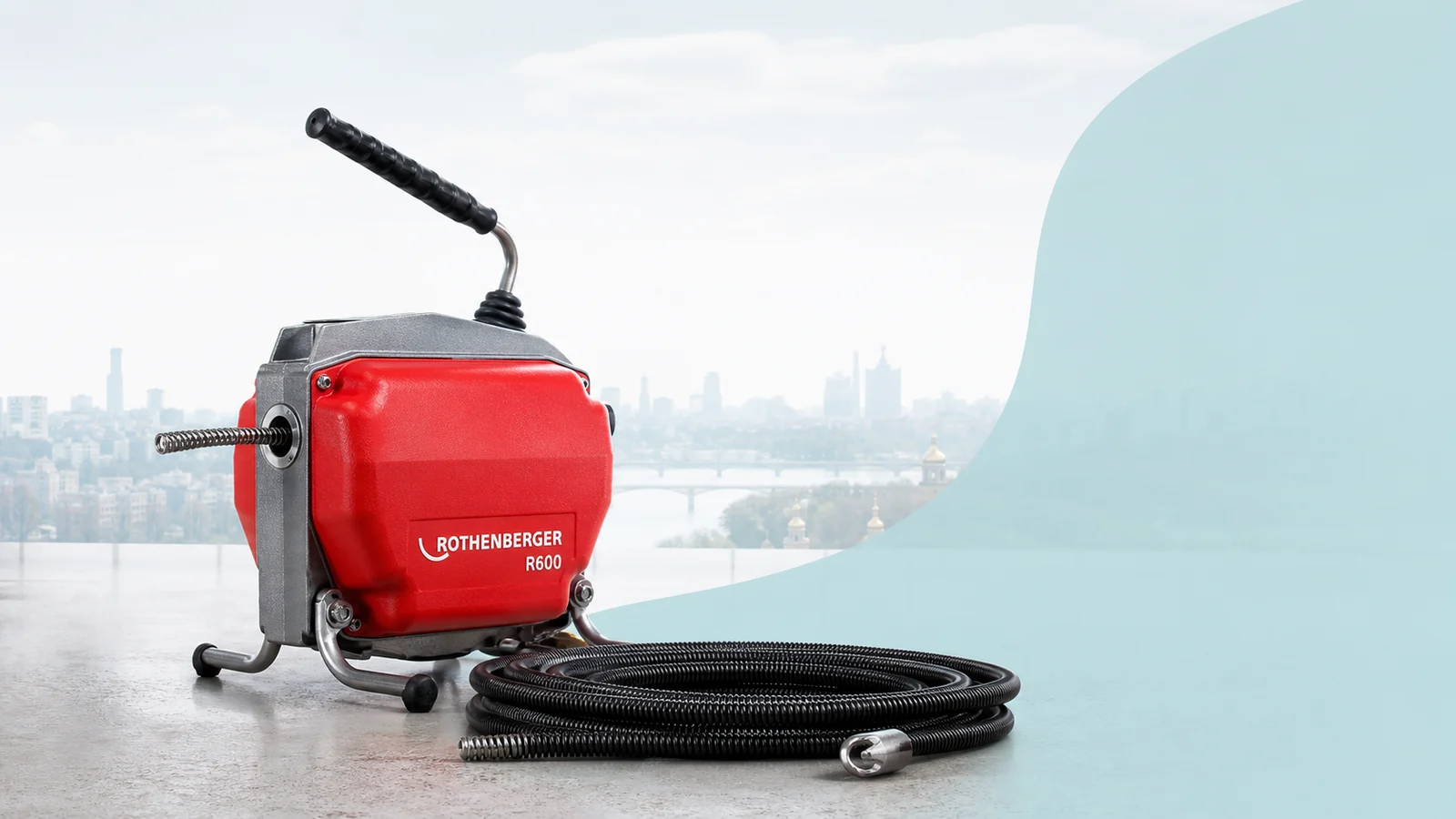 Механічна машина Rothenberger R600 зі спіраллю для прочистки каналізації